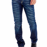 CD471 Jeans slim-fit pour hommes avec détails de lavage pointus