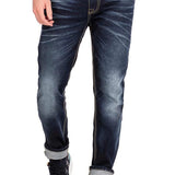CD468 Jeans homme coupe regular avec un lavage prononcé