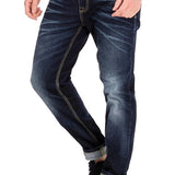 CD468 Jeans homme coupe regular avec un lavage prononcé