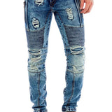 CD464 Herren bequeme Jeans im stylischen Destroyed-Look