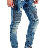 CD464 Herren bequeme Jeans im stylischen Destroyed-Look