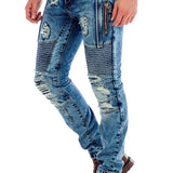CD464 Herren bequeme Jeans im stylischen Destroyed-Look