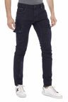 CD454 Jeans slim pour hommes avec poches latérales