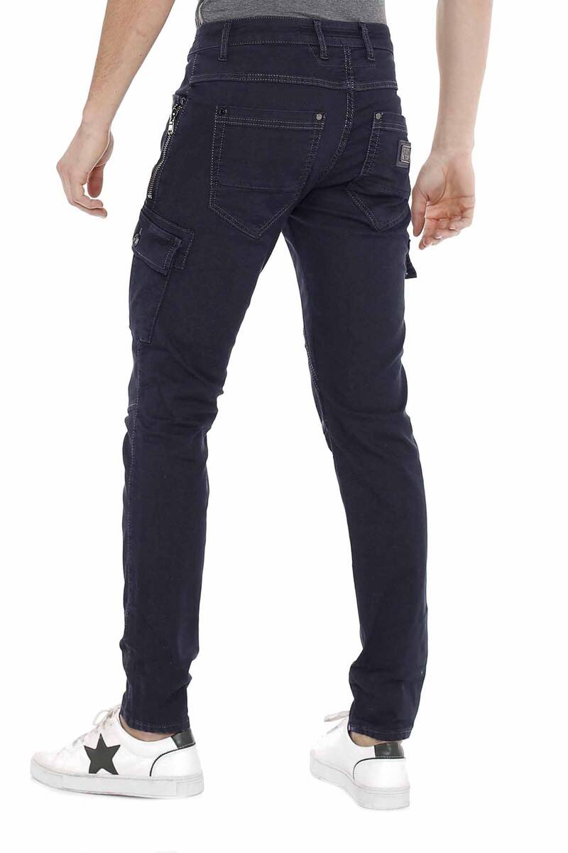 CD454 Jeans slim pour hommes avec poches latérales