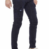 CD454 Men delgados-fit-jeans con bolsillos laterales