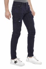 CD454 Jeans slim pour hommes avec poches latérales