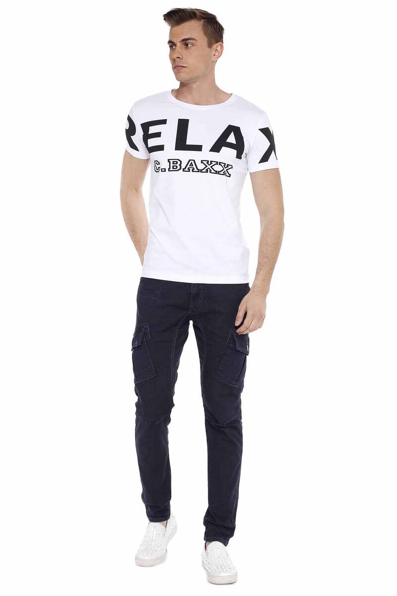 CD454 Jeans slim pour hommes avec poches latérales