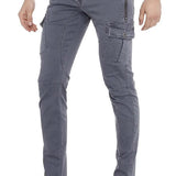 CD454 Men delgados-fit-jeans con bolsillos laterales