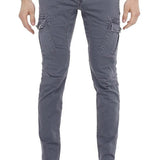 CD454 Men delgados-fit-jeans con bolsillos laterales