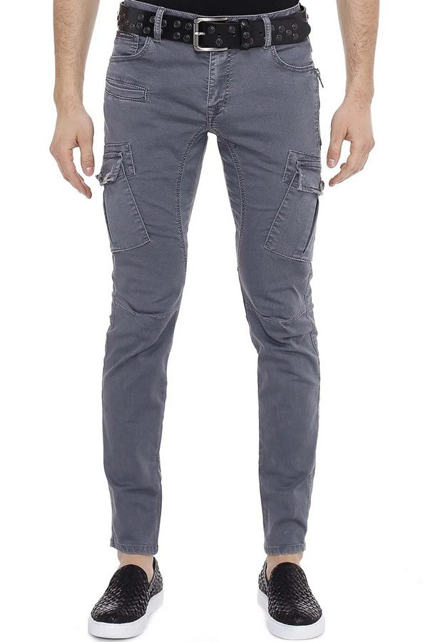 CD454 Jeans slim pour hommes avec poches latérales