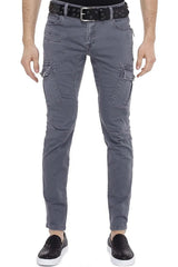 CD454 Jeans slim pour hommes avec poches latérales