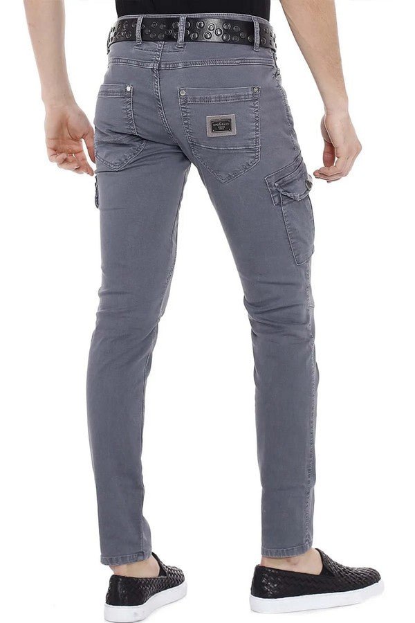 CD454 Jeans slim pour hommes avec poches latérales