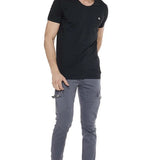 CD454 Men delgados-fit-jeans con bolsillos laterales