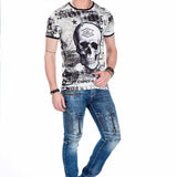 CD437 Jeans confortable pour hommes avec zips décoratifs cools