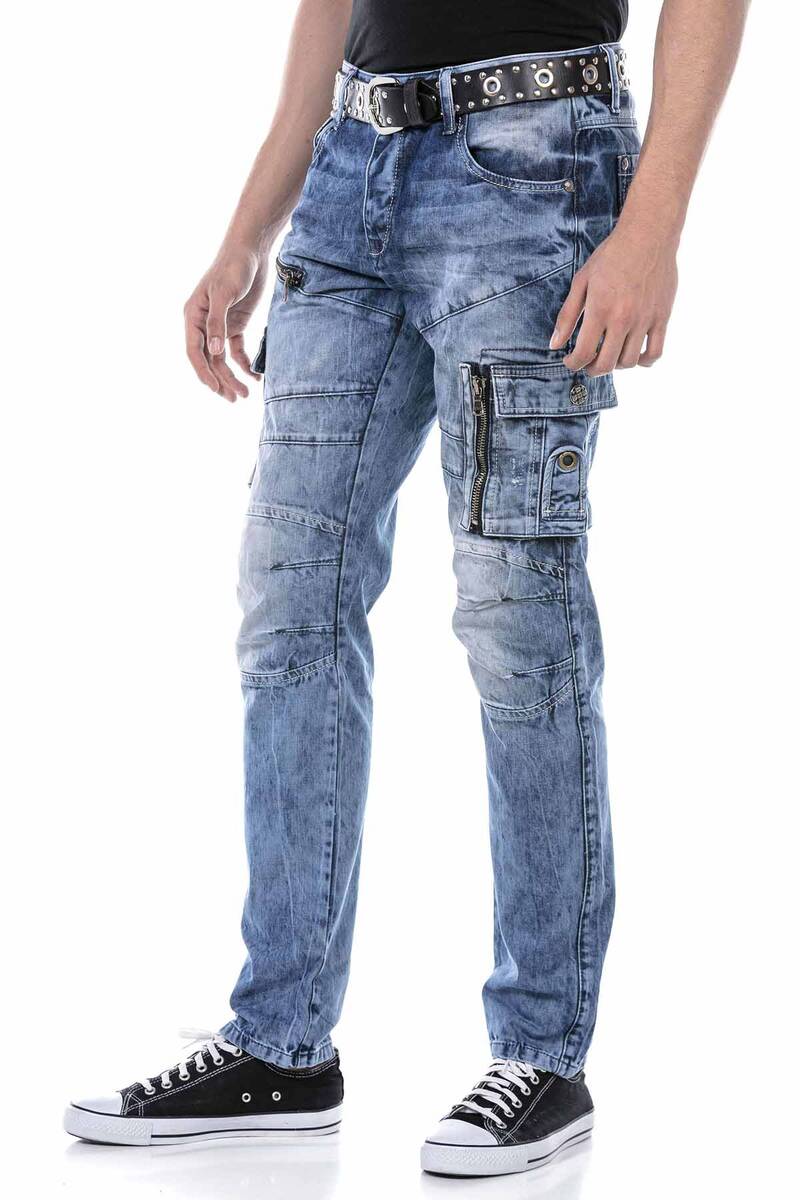 CD679 bequeme Jeans in trendiger Used-Optik