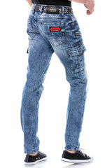CD679 bequeme Jeans in trendiger Used-Optik
