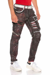 CD636 Jeans cómodos para hombres en una apariencia extravagante