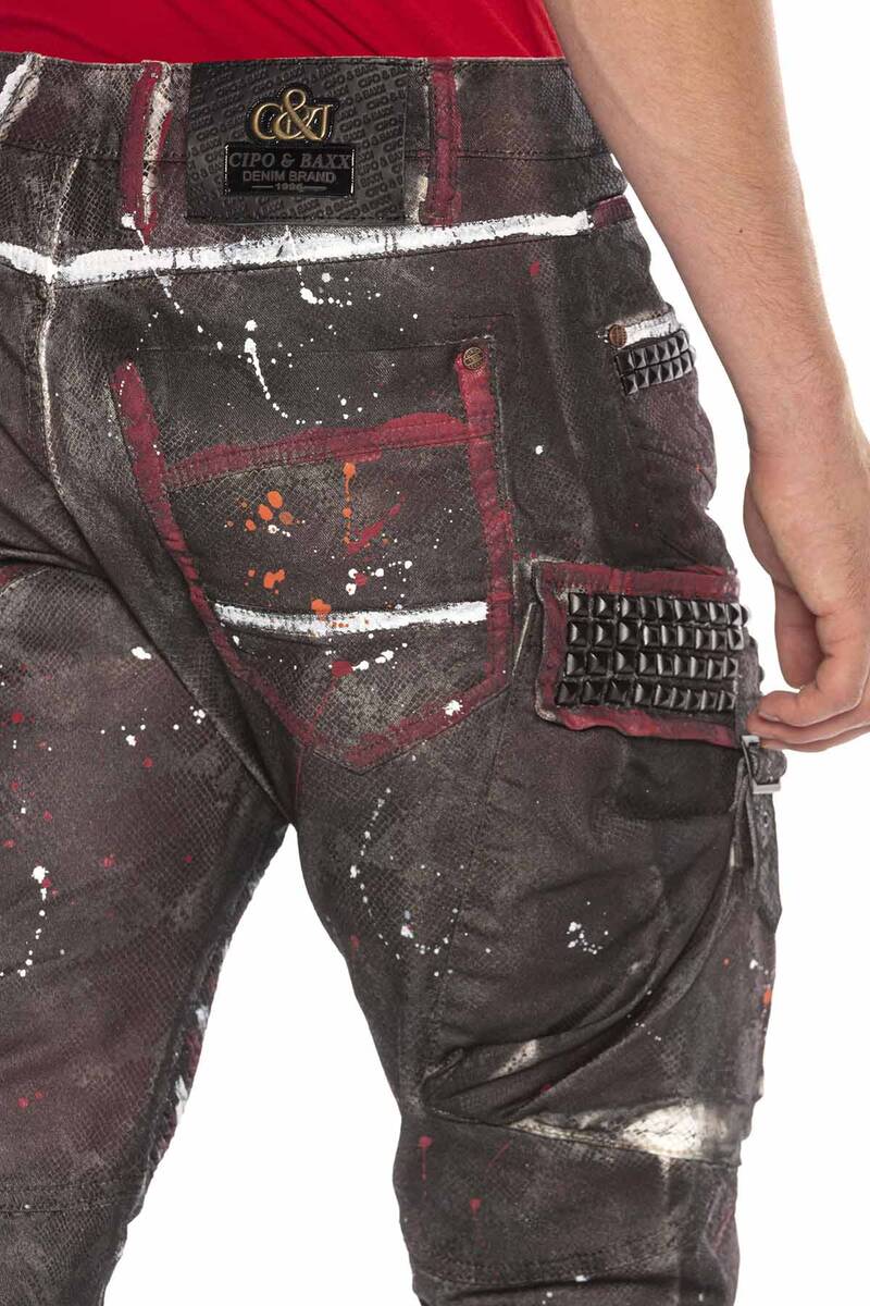 CD636 Jeans cómodos para hombres en una apariencia extravagante