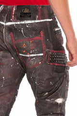 CD636 Jeans cómodos para hombres en una apariencia extravagante