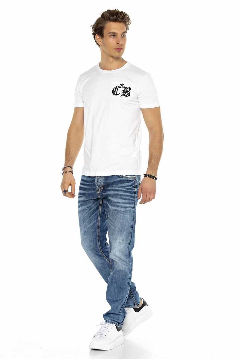 CD622 Men Straight Fit-Jeans con lavado frío