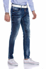 CD603 Jeans para hombres en el corte de ajuste directo de moda