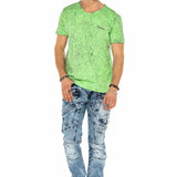 CD598 Herren bequeme Jeans mit coolen Ziernahtelementen