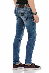CD588 Herren bequeme Jeans in klassischem Design