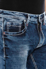 CD588 Herren bequeme Jeans in klassischem Design