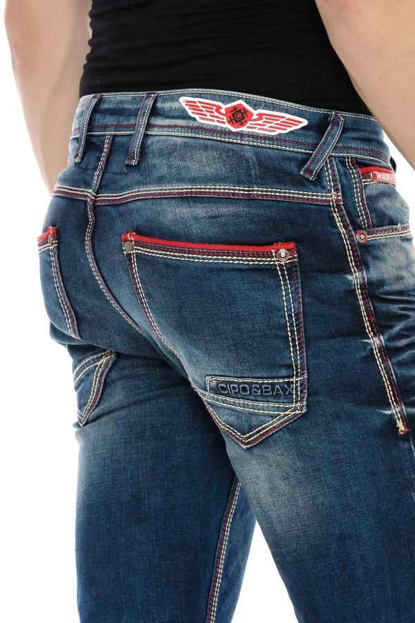 CD557 Jeans droit pour hommes coupe droite