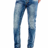 CD434 Men Slim-Fit-Jeans with button pockets in regular fit