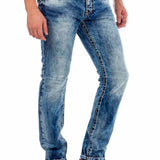CD434 Men Slim-Fit-Jeans with button pockets in regular fit