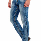 CD434 Men Slim-Fit-Jeans with button pockets in regular fit