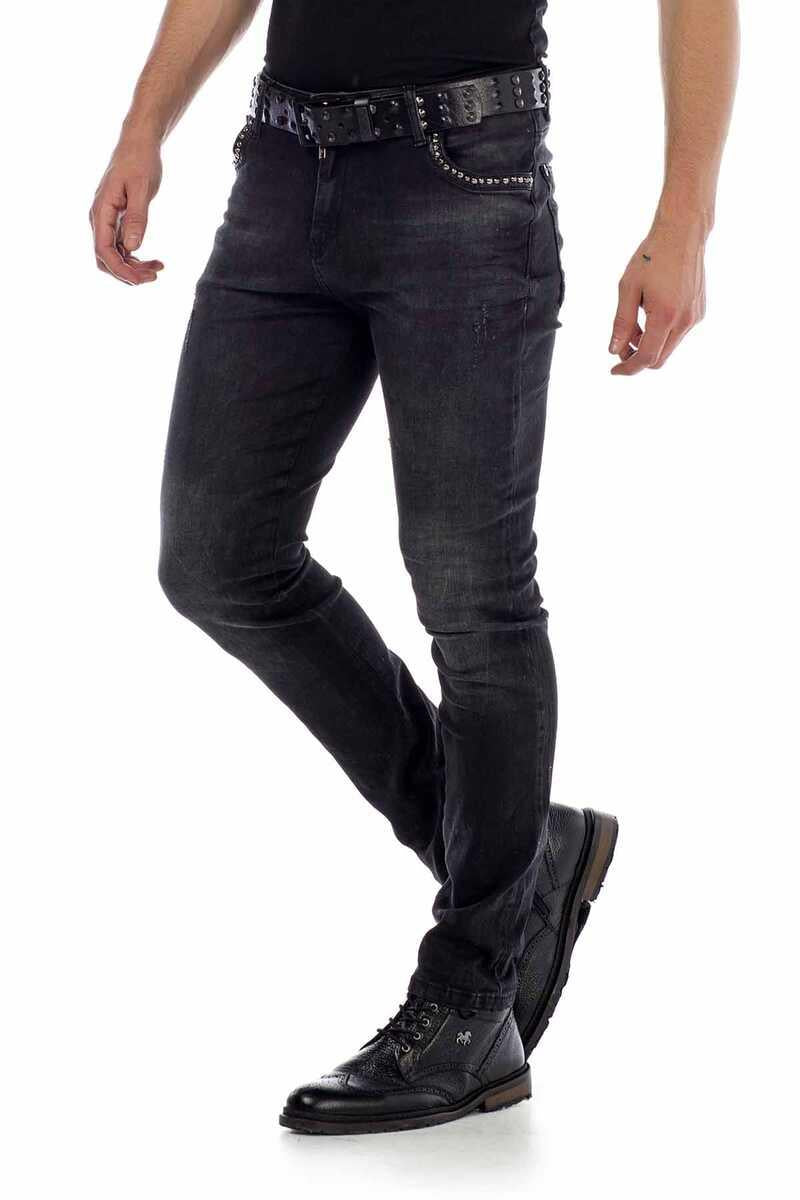 CD426 Jeans cómodos para hombres con nittilla