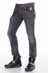 CD396 Jeans cómodos para hombres en el corte de ajuste regular
