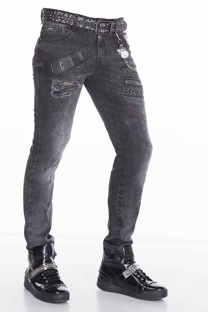 CD396 Jeans cómodos para hombres en el corte de ajuste regular