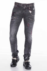 CD396 Jeans cómodos para hombres en el corte de ajuste regular