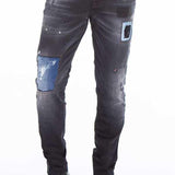 CD388 men's comfortable jeans with destroyed effects
