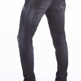 CD388 men's comfortable jeans with destroyed effects