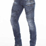 CD382 Jeans slim pour hommes, style biker à la mode