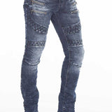 CD382 Jeans slim pour hommes, style biker à la mode
