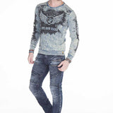 CD382 Jeans slim pour hommes, style biker à la mode