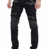 CD380 Jeans homme slim-fit avec empiècement en cuir