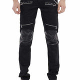 CD380 Jeans homme slim-fit avec empiècement en cuir