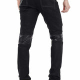 CD380 Jeans homme slim-fit avec empiècement en cuir