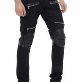 CD380 Jeans homme slim-fit avec empiècement en cuir