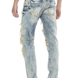 CD337 Jeans confortable pour hommes avec des éléments destroyed
