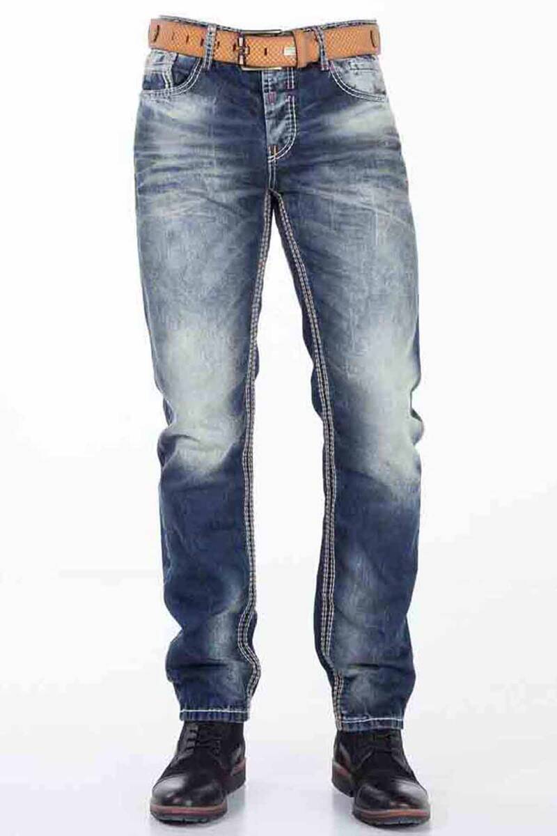 CD329 Jeans cómodos para hombres  con gran lavado