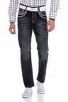 CD324 Herren bequeme Jeans mit besonderen Ziernähten