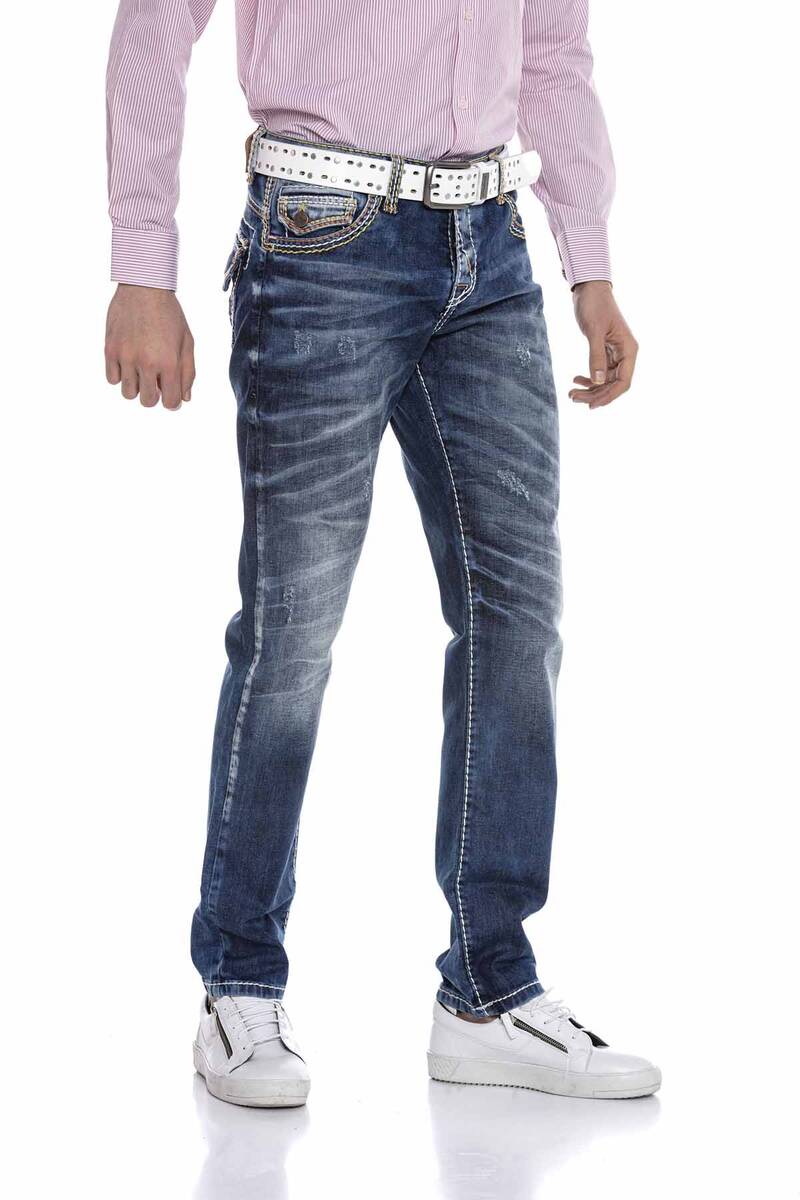 Jeans comodi da uomo CD305 in un look alla moda in forma dritta