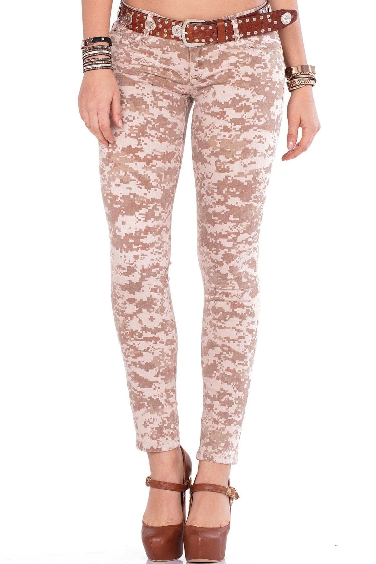 CBW-0521 Jeans Rectos Camuflados para Mujer